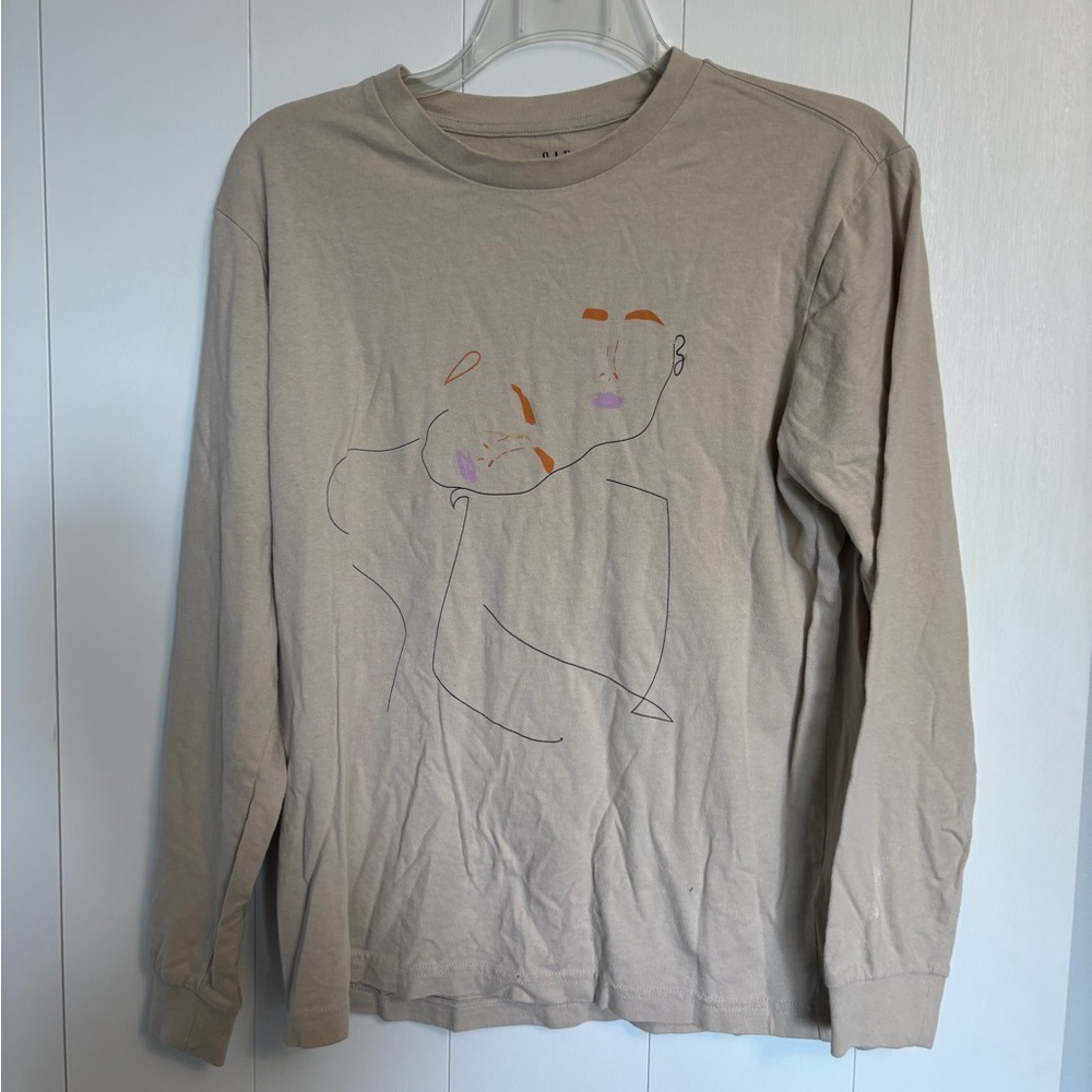 GAP Cream Long Sleeve Tee